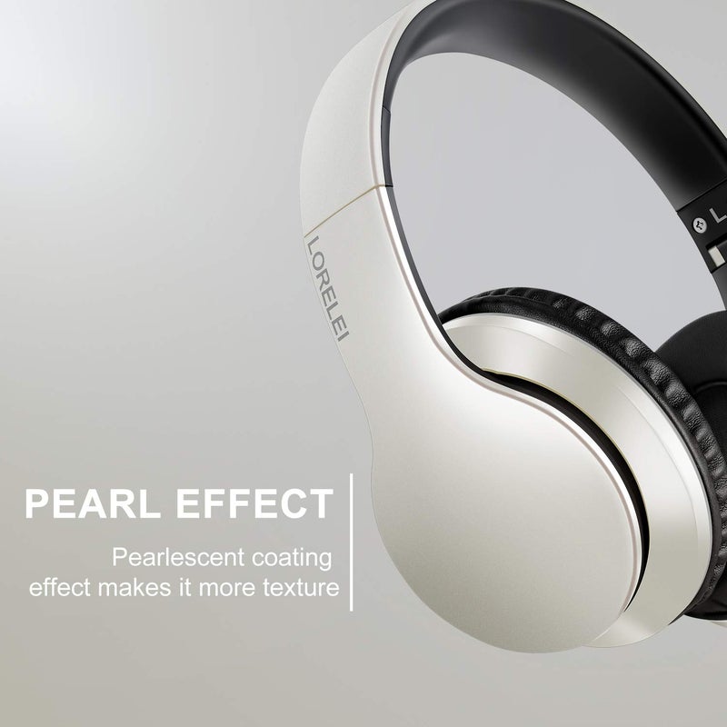 LORELEI X6 Over-Ear Headphones With Microphone, Lightweight Foldable & Portable Stereo Bass With 1.45M No-Tangle, Wired for Smartphone Tablet MP3/4 - Image 5